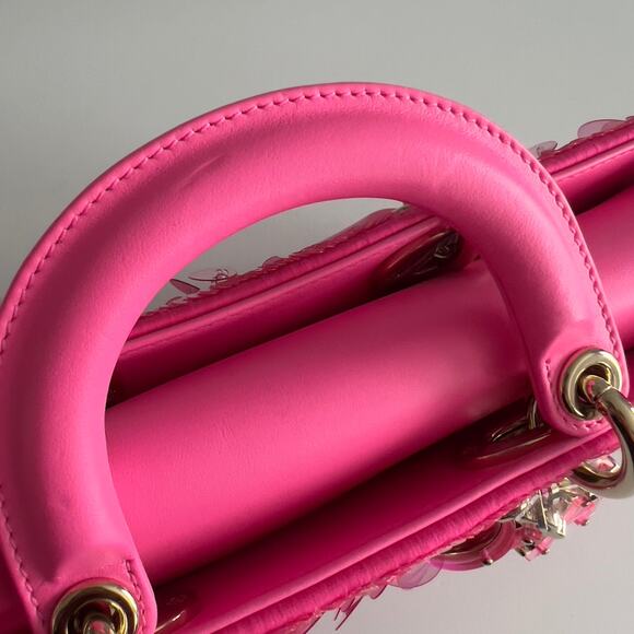 Dior Barbie Pink Sequin D-joy Bag Small Size - Picture 7 of 13